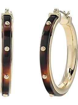 michael kors collection jet set tortoise huggie earring 